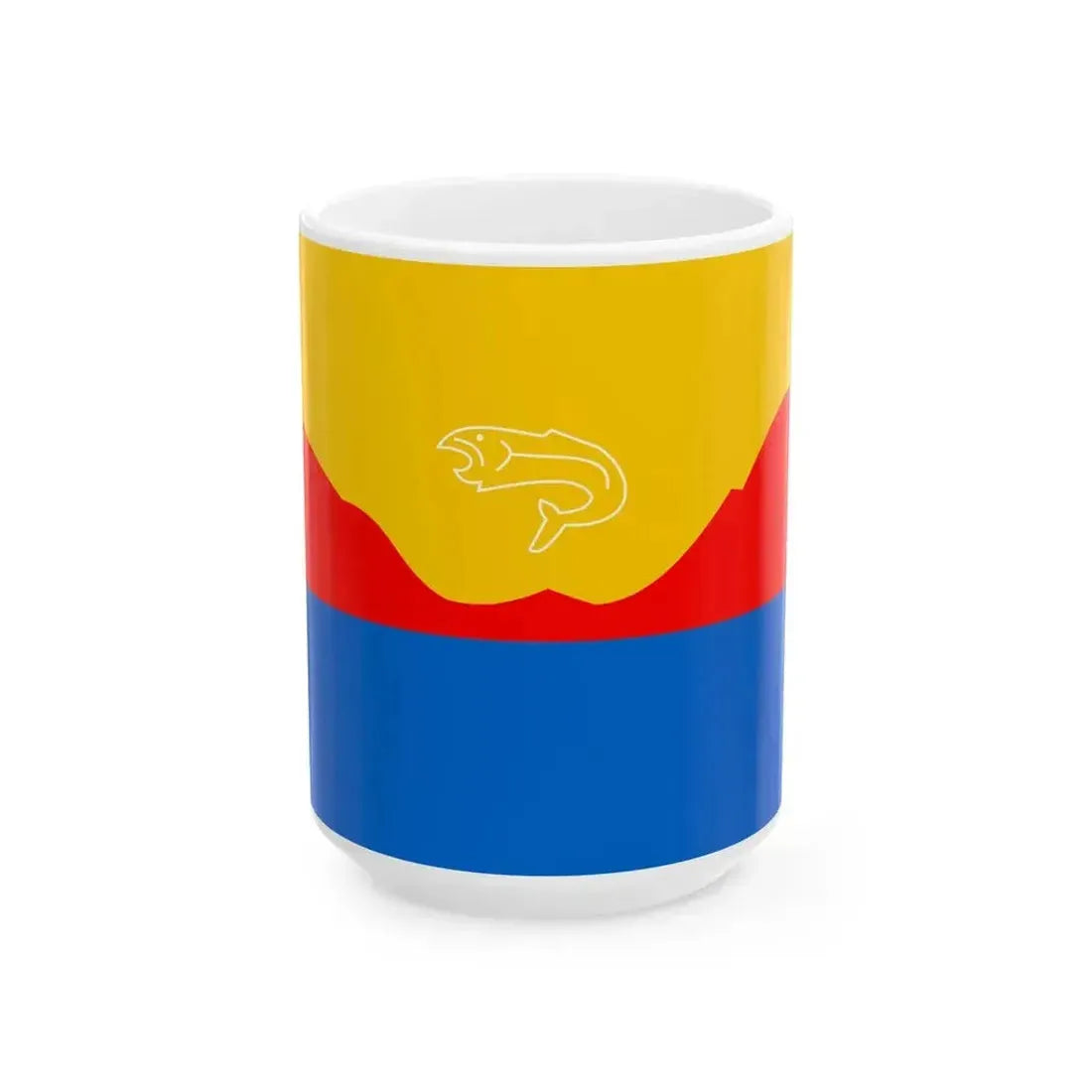Flag of Gibsons British Columbia (Canada) White Coffee Mug 15oz - Go Mug Yourself