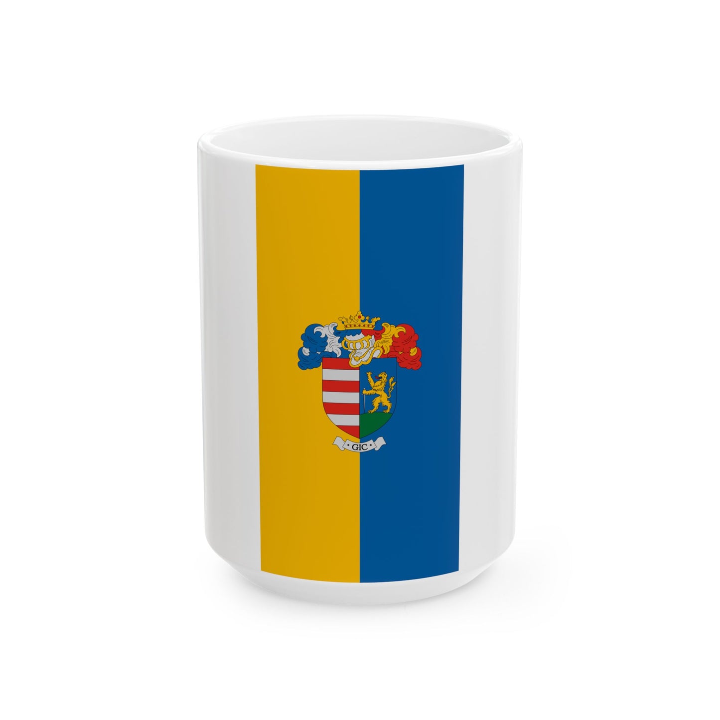 Flag of Gic (Hungary) White Coffee Mug-15oz-Go Mug Yourself