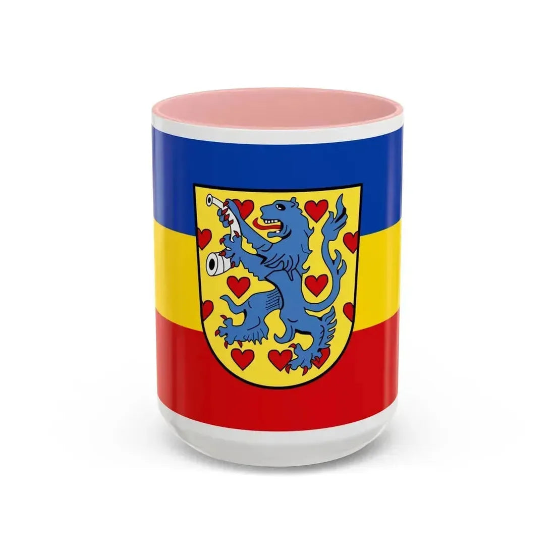 Flag of Gifhorn Germany - Accent Coffee Mug 15oz Pink - Go Mug Yourself