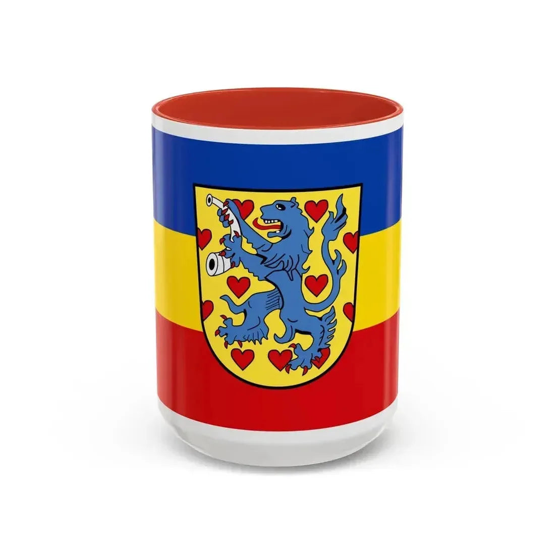 Flag of Gifhorn Germany - Accent Coffee Mug 15oz Red - Go Mug Yourself