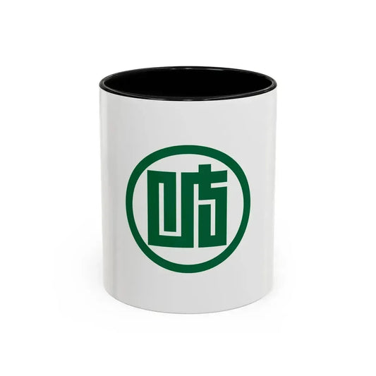 Flag of Gifu Prefecture Japan - Accent Coffee Mug 11oz Black - Go Mug Yourself