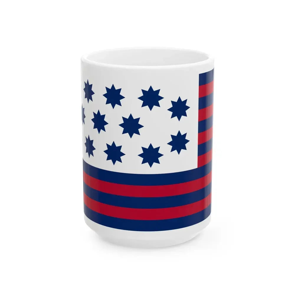 Flag of Gilford New Hampshire (United States) White Coffee Mug 15oz - Go Mug Yourself
