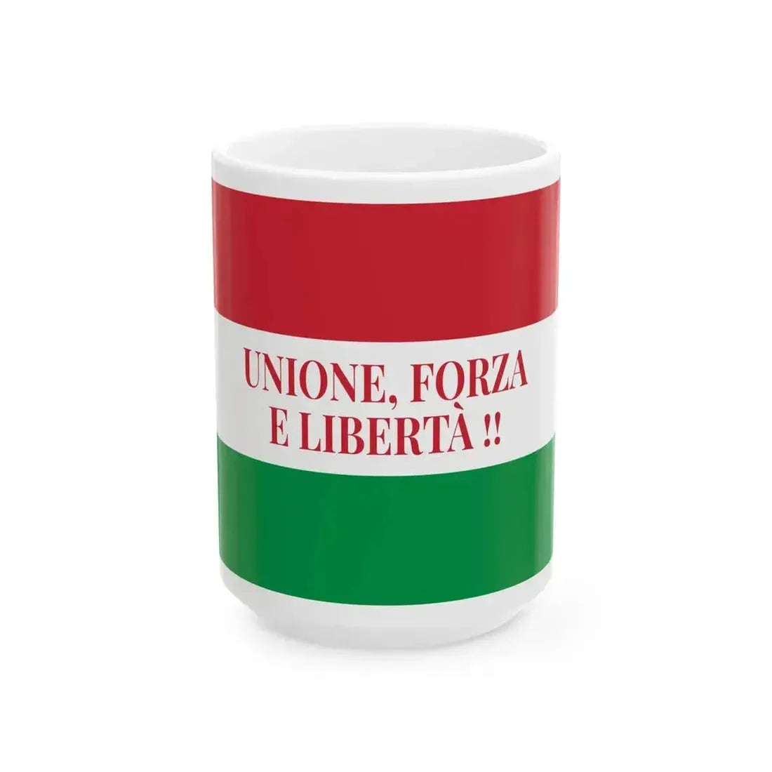 Flag of Giovine Italia (Italy) White Coffee Mug 15oz - Go Mug Yourself