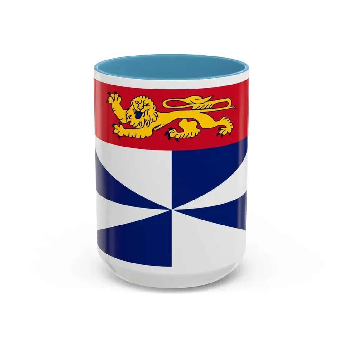 Flag of Gironde France 2 - Accent Coffee Mug 15oz Light Blue - Go Mug Yourself