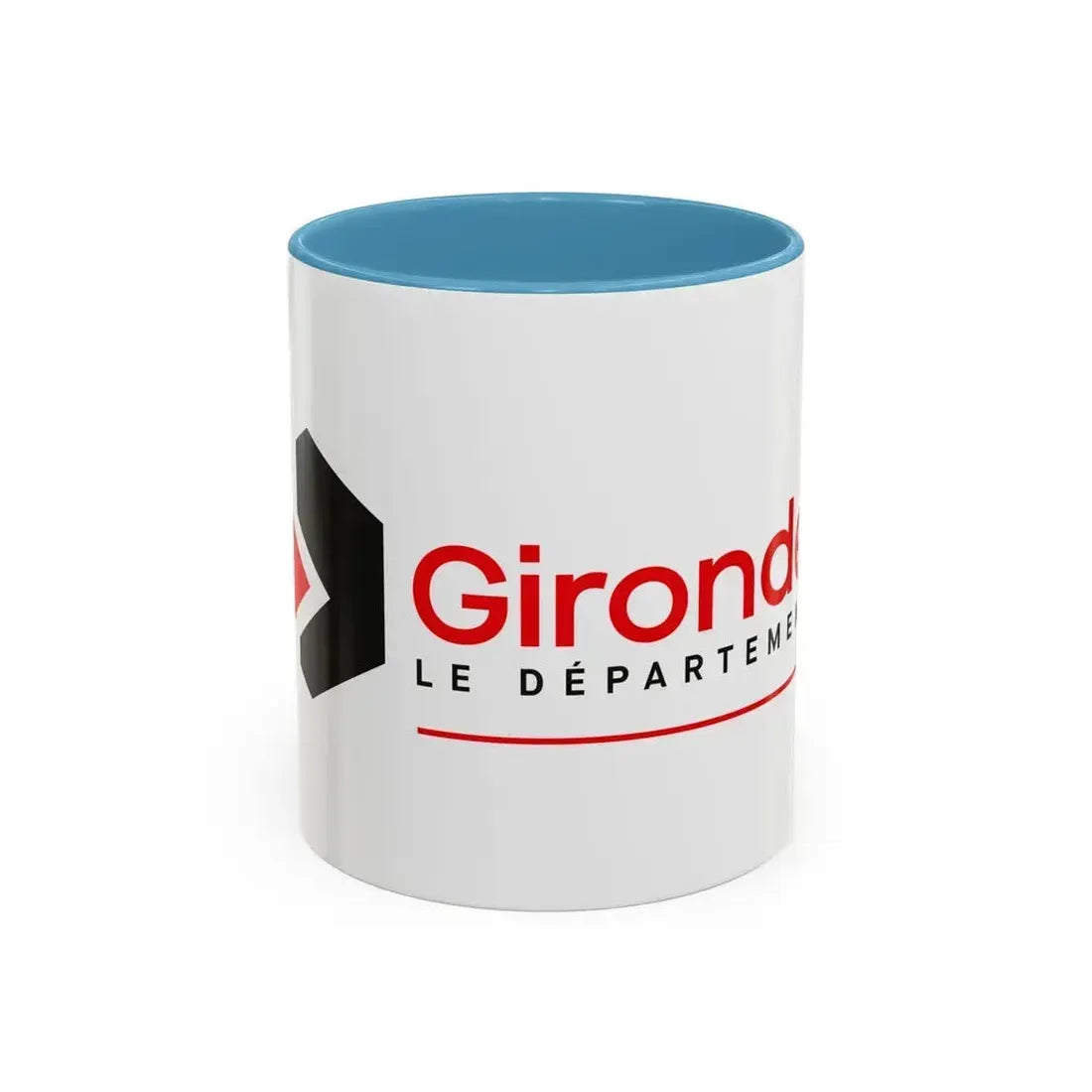 Flag of Gironde France - Accent Coffee Mug 11oz Light Blue - Go Mug Yourself