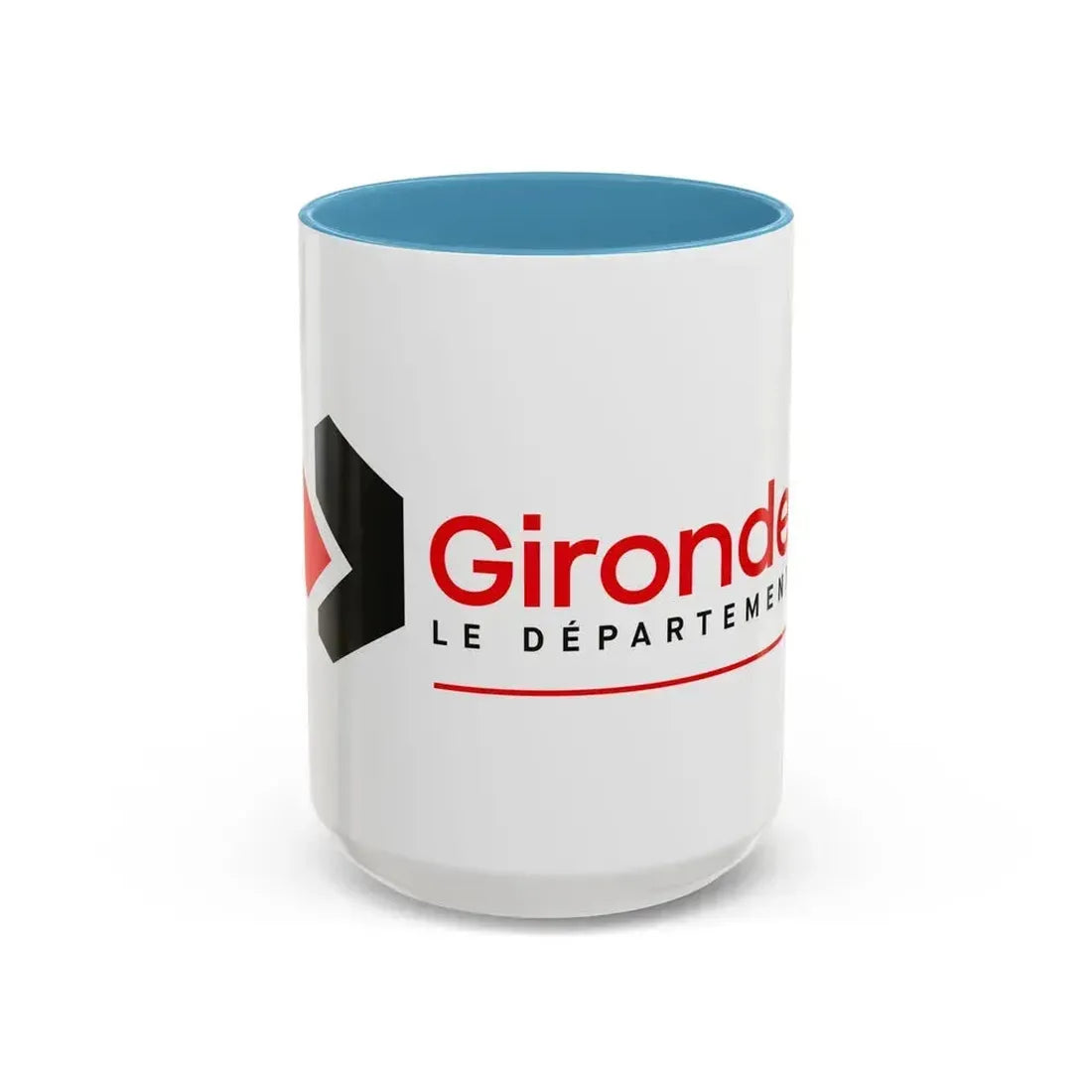 Flag of Gironde France - Accent Coffee Mug 15oz Light Blue - Go Mug Yourself