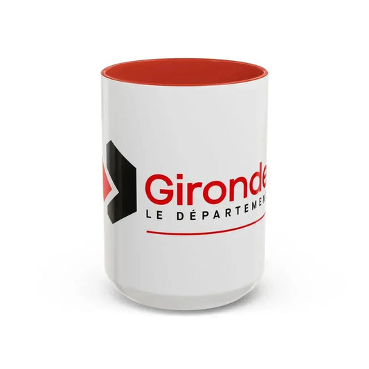 Flag of Gironde France - Accent Coffee Mug 15oz Red - Go Mug Yourself