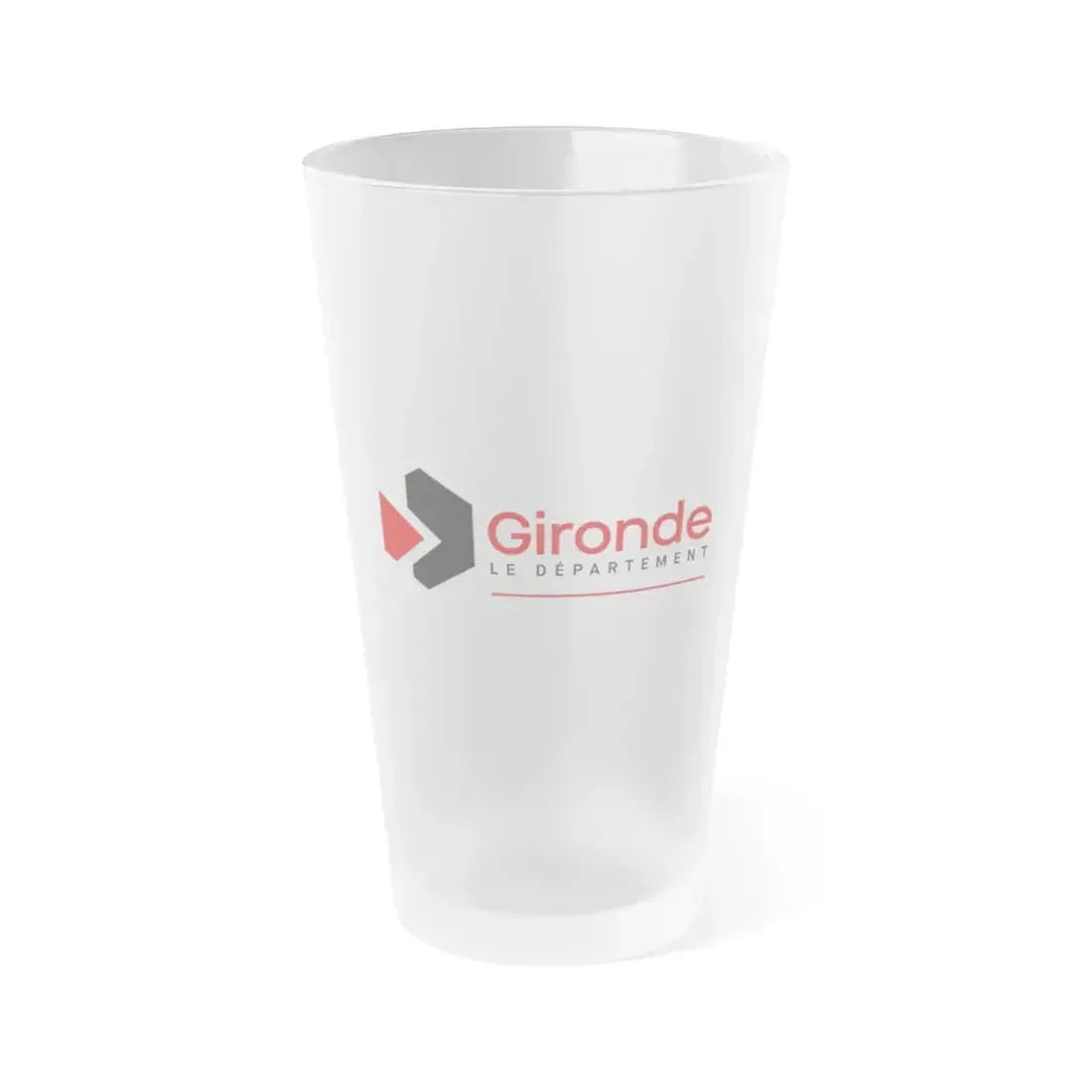 Flag of Gironde France - Frosted Pint Glass 16oz 16oz Frosted - Go Mug Yourself