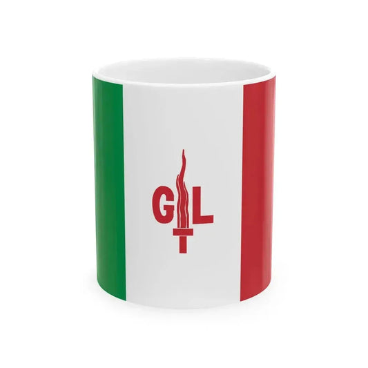 Flag of Giustizia e Liberta (Italy) White Coffee Mug 11oz - Go Mug Yourself