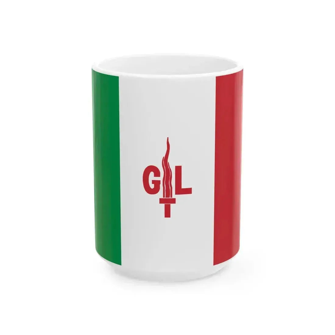 Flag of Giustizia e Liberta (Italy) White Coffee Mug 15oz - Go Mug Yourself