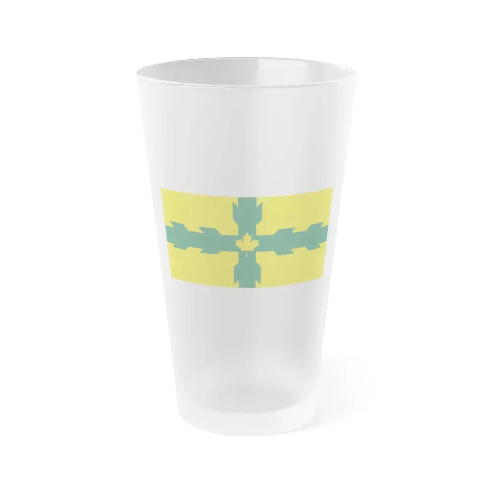 Flag of Gloucester Ontario Canada - Frosted Pint Glass 16oz 16oz Frosted - Go Mug Yourself