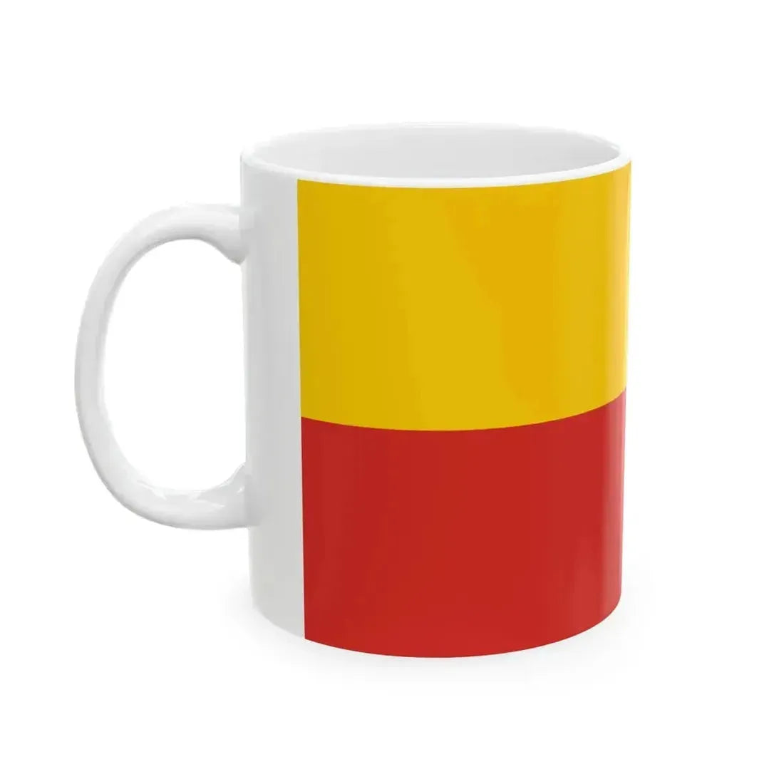 Flag of Gmina Warsaw-Bielany 1995-2002 (Poland) White Coffee Mug - Go Mug Yourself