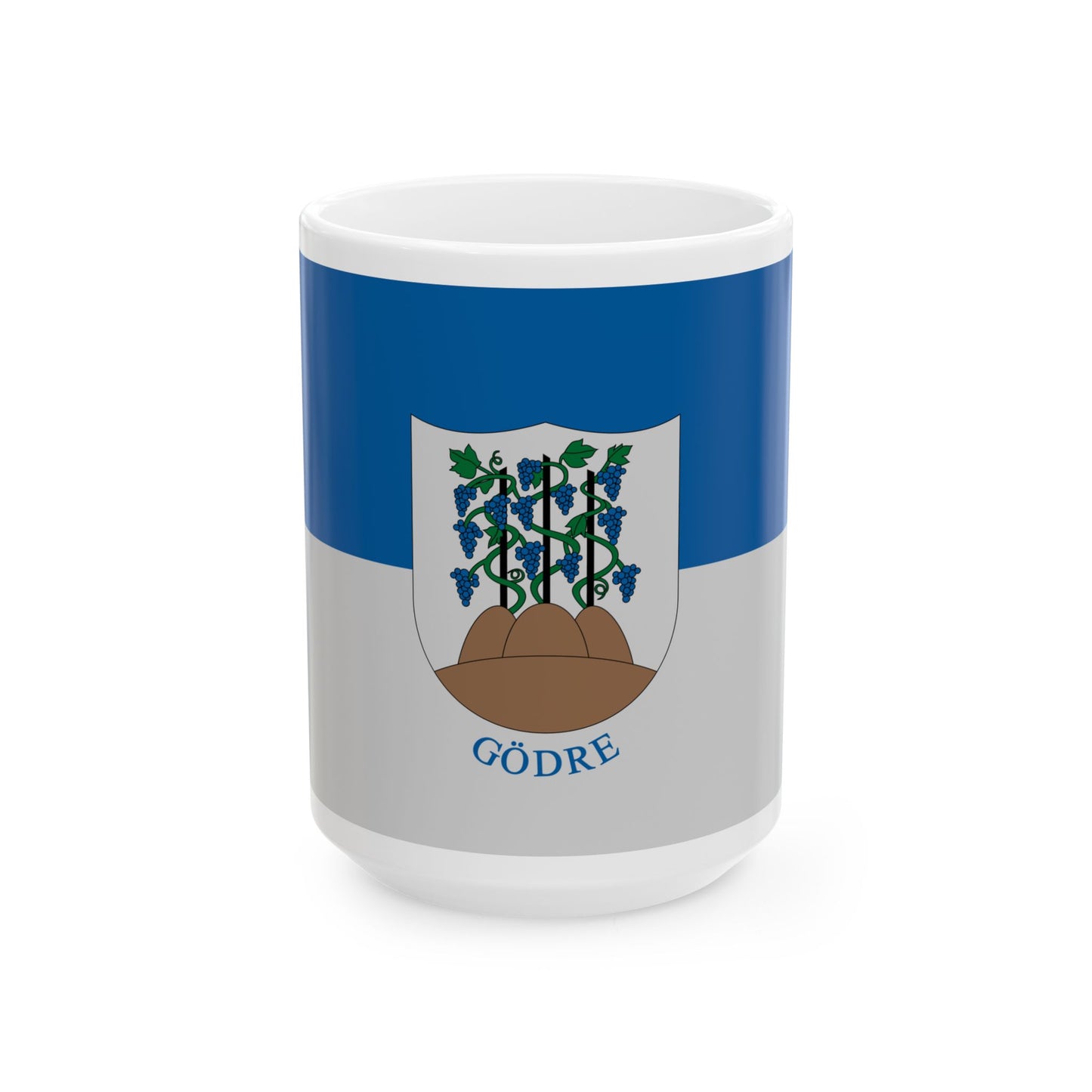 Flag of Godre (Hungary) White Coffee Mug-15oz-Go Mug Yourself