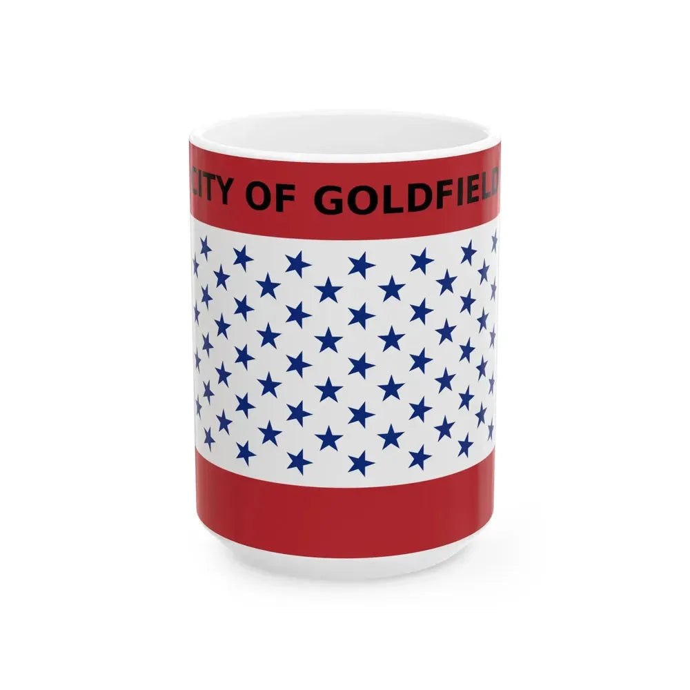 Flag of Goldfield Colorado (United States) White Coffee Mug 15oz - Go Mug Yourself