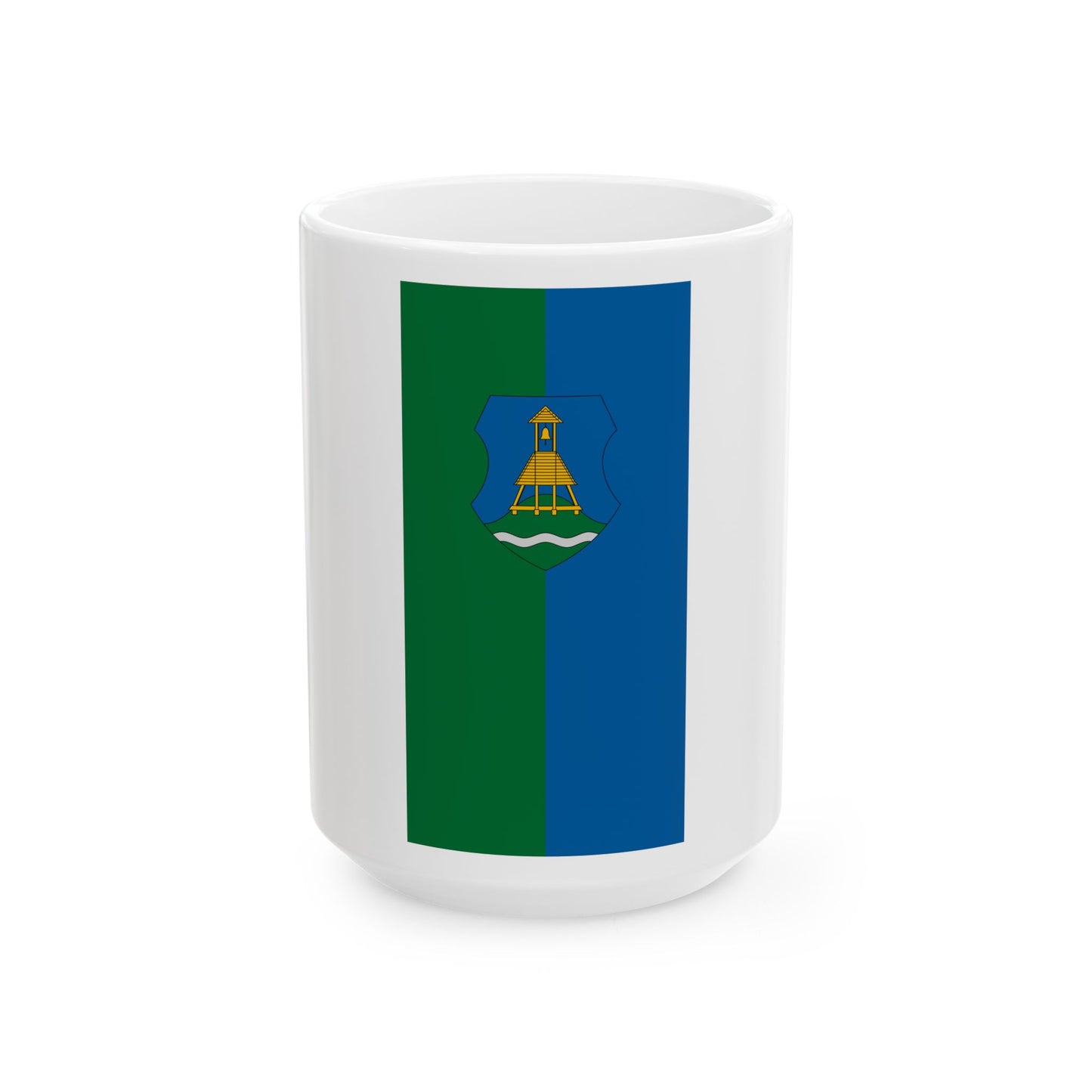 Flag of Gombosszeg (Hungary) White Coffee Mug-15oz-Go Mug Yourself