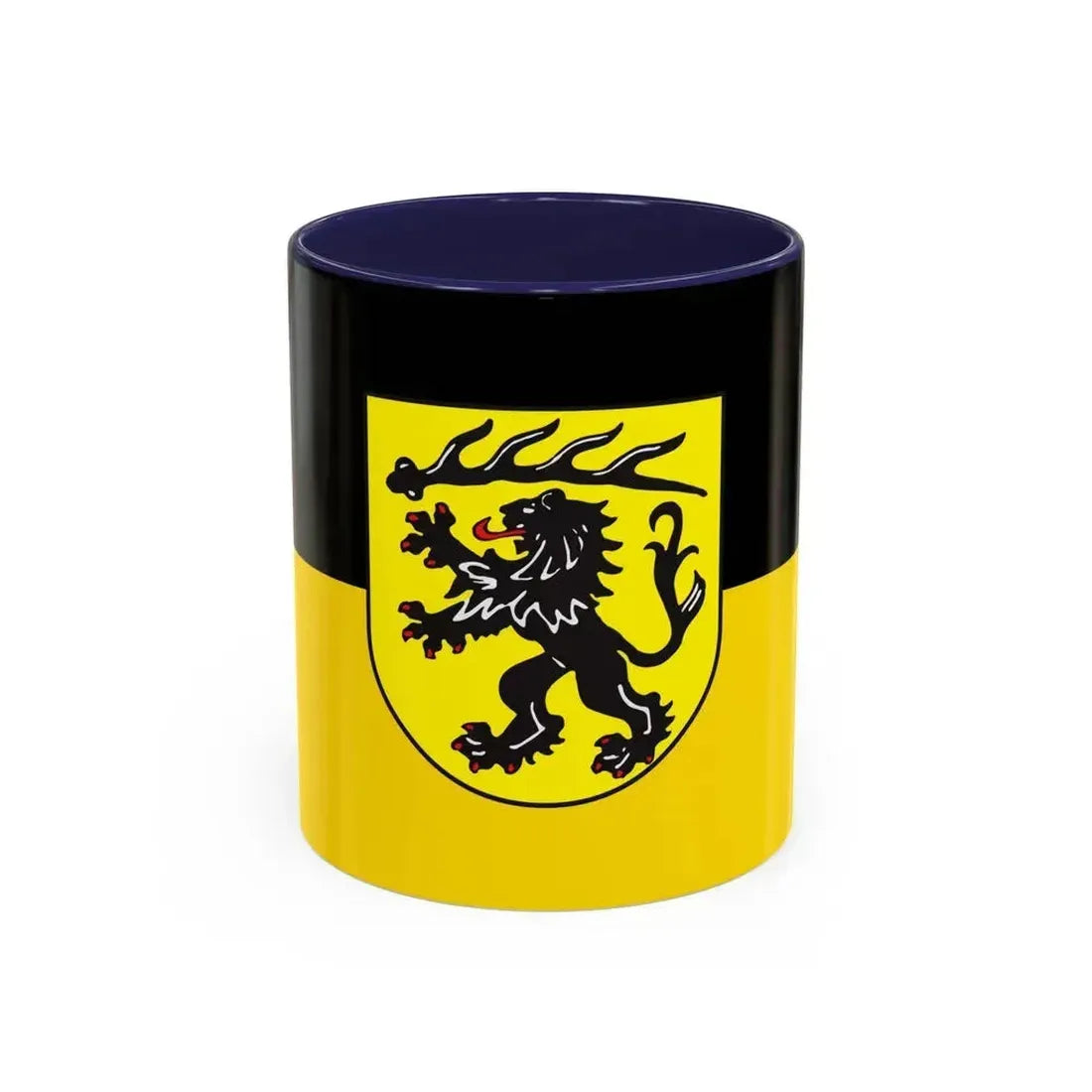 Flag of Goppingen Germany - Accent Coffee Mug 11oz Navy - Go Mug Yourself