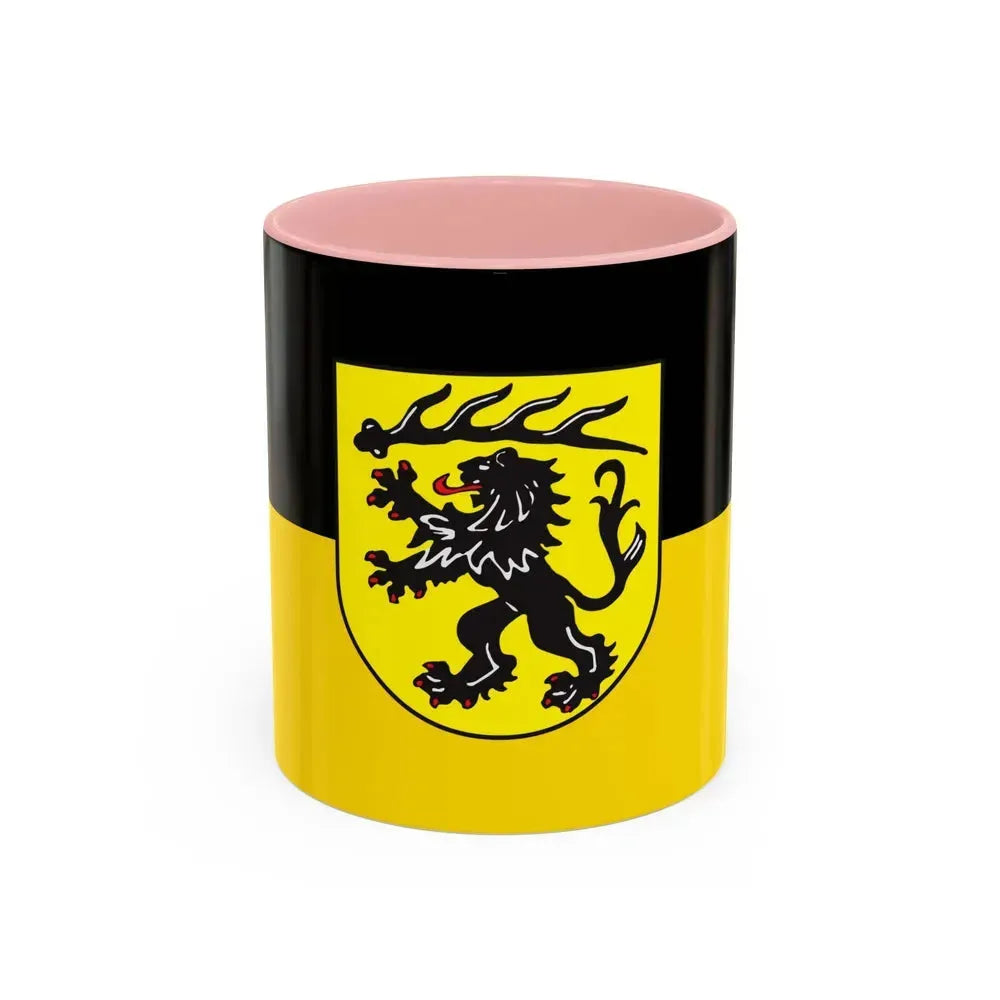 Flag of Goppingen Germany - Accent Coffee Mug 11oz Pink - Go Mug Yourself