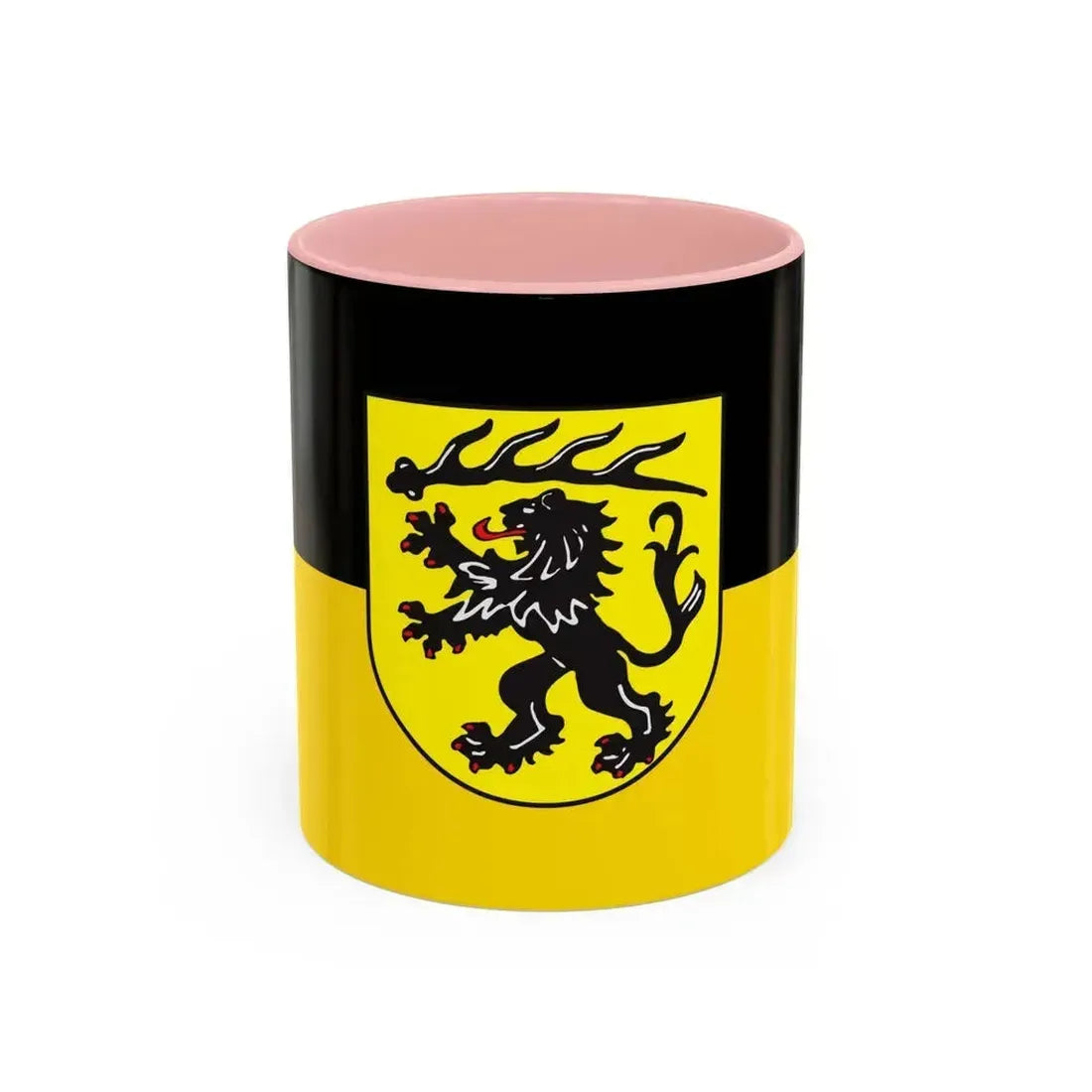 Flag of Goppingen Germany - Accent Coffee Mug 11oz Pink - Go Mug Yourself