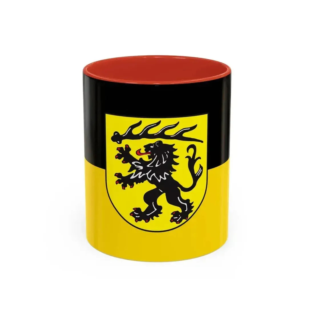 Flag of Goppingen Germany - Accent Coffee Mug 11oz Red - Go Mug Yourself