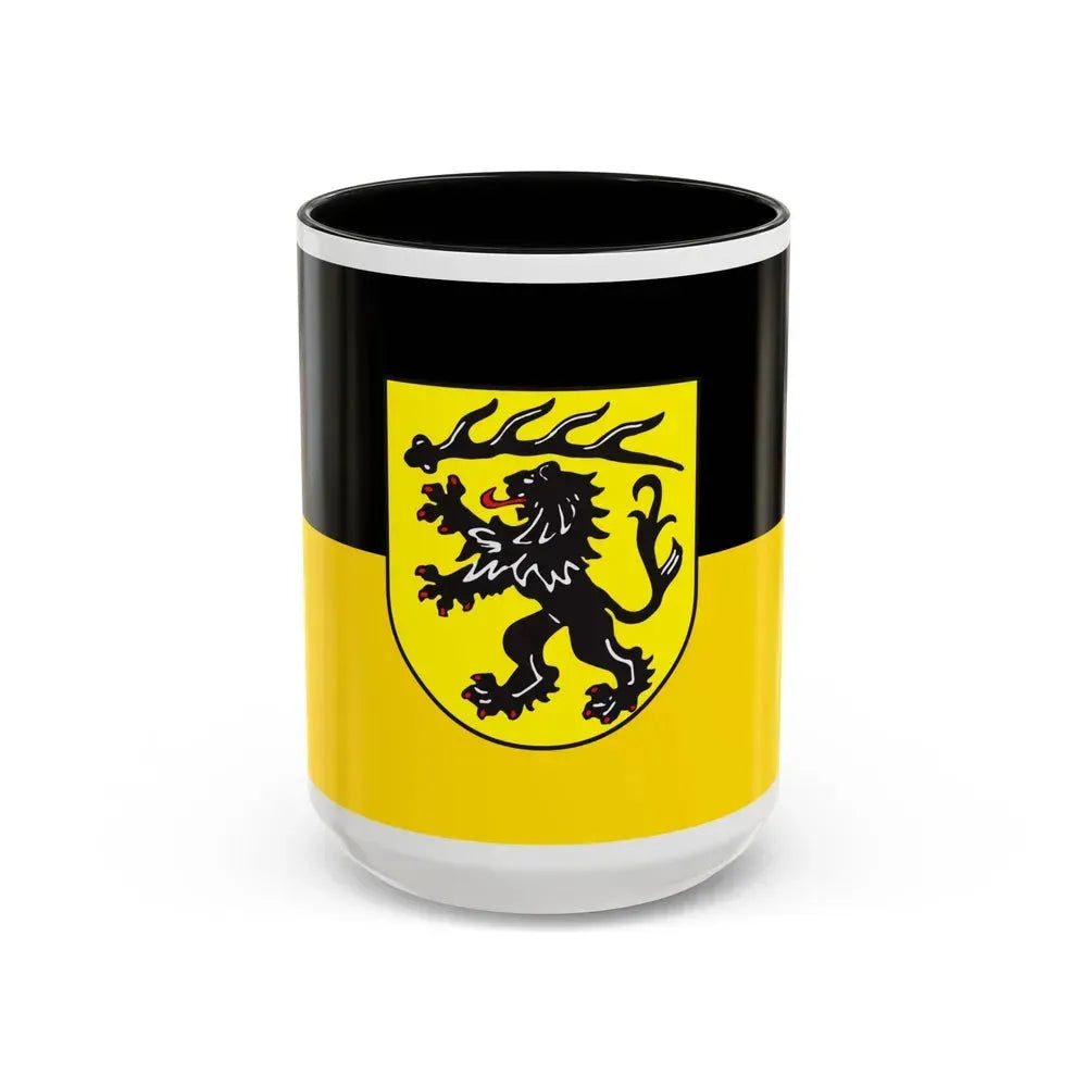 Flag of Goppingen Germany - Accent Coffee Mug 15oz Black - Go Mug Yourself