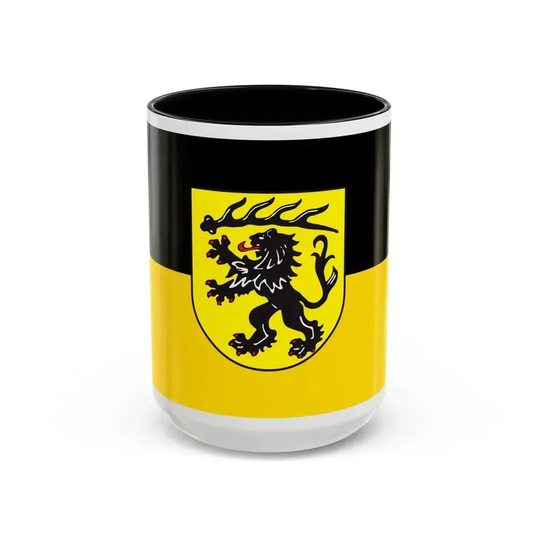 Flag of Goppingen Germany - Accent Coffee Mug 15oz Black - Go Mug Yourself