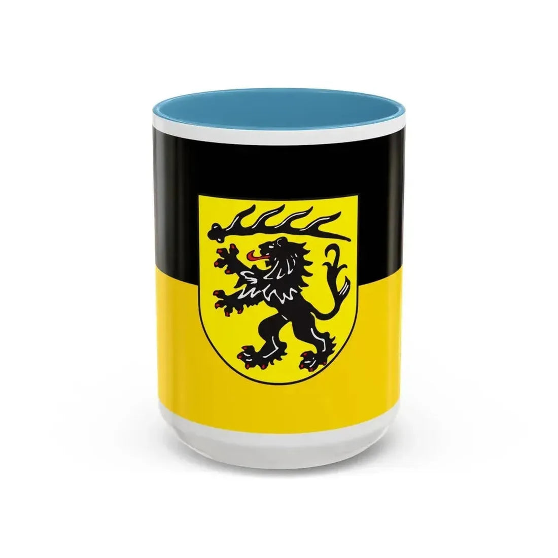 Flag of Goppingen Germany - Accent Coffee Mug 15oz Light Blue - Go Mug Yourself