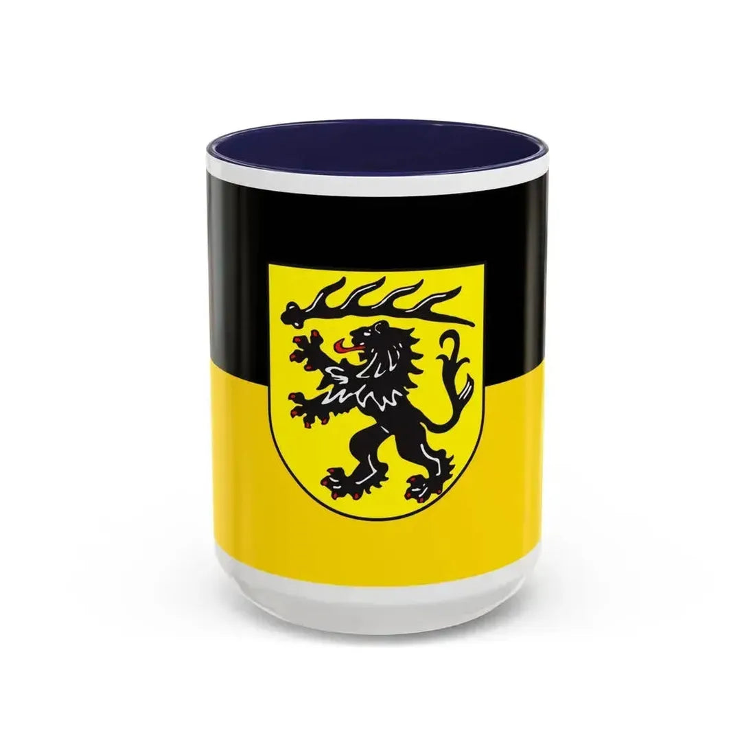 Flag of Goppingen Germany - Accent Coffee Mug 15oz Navy - Go Mug Yourself
