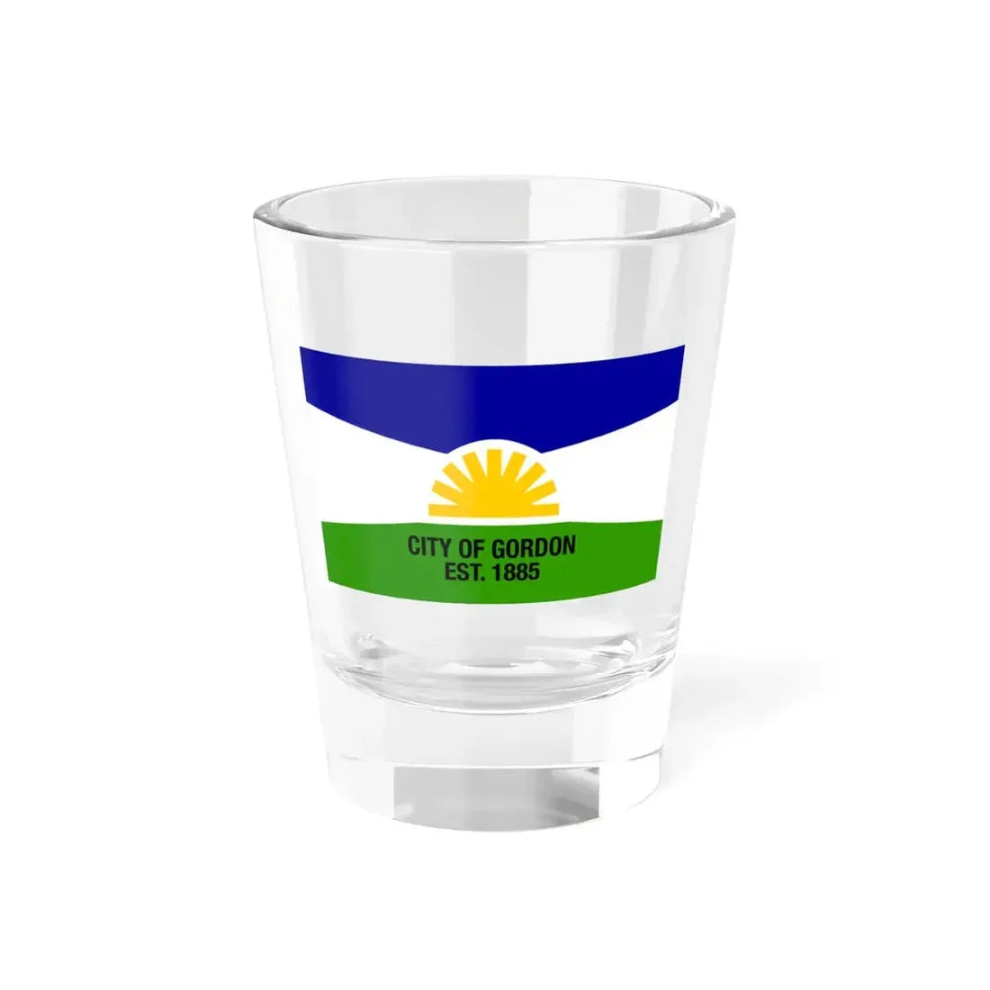 Flag of Gordon Nebraska (United States) Shot Glass 1.5oz 1.5oz - Go Mug Yourself