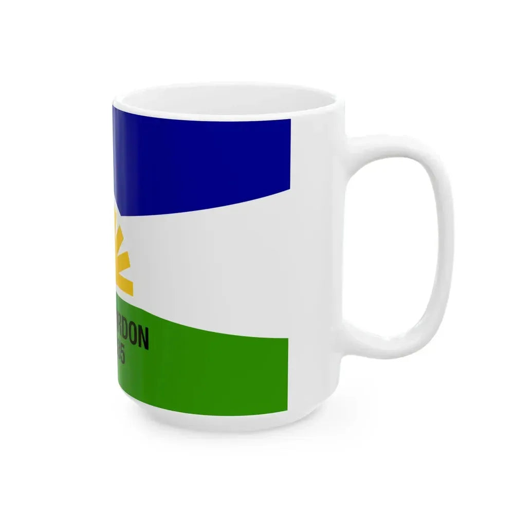 Flag of Gordon Nebraska (United States) White Coffee Mug - Go Mug Yourself