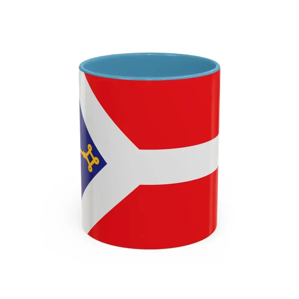 Flag of Gori Georgia - Accent Coffee Mug 11oz Light Blue - Go Mug Yourself