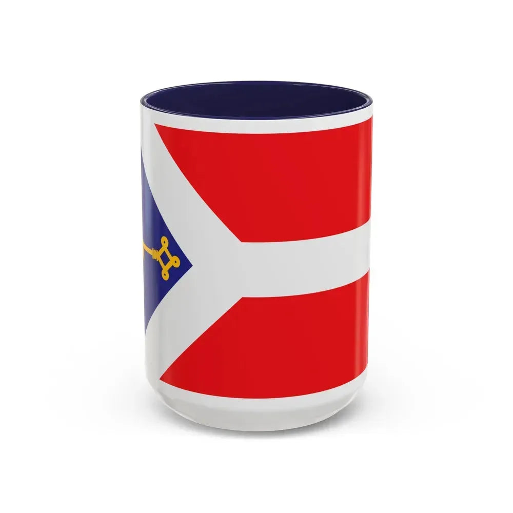 Flag of Gori Georgia - Accent Coffee Mug 15oz Navy - Go Mug Yourself