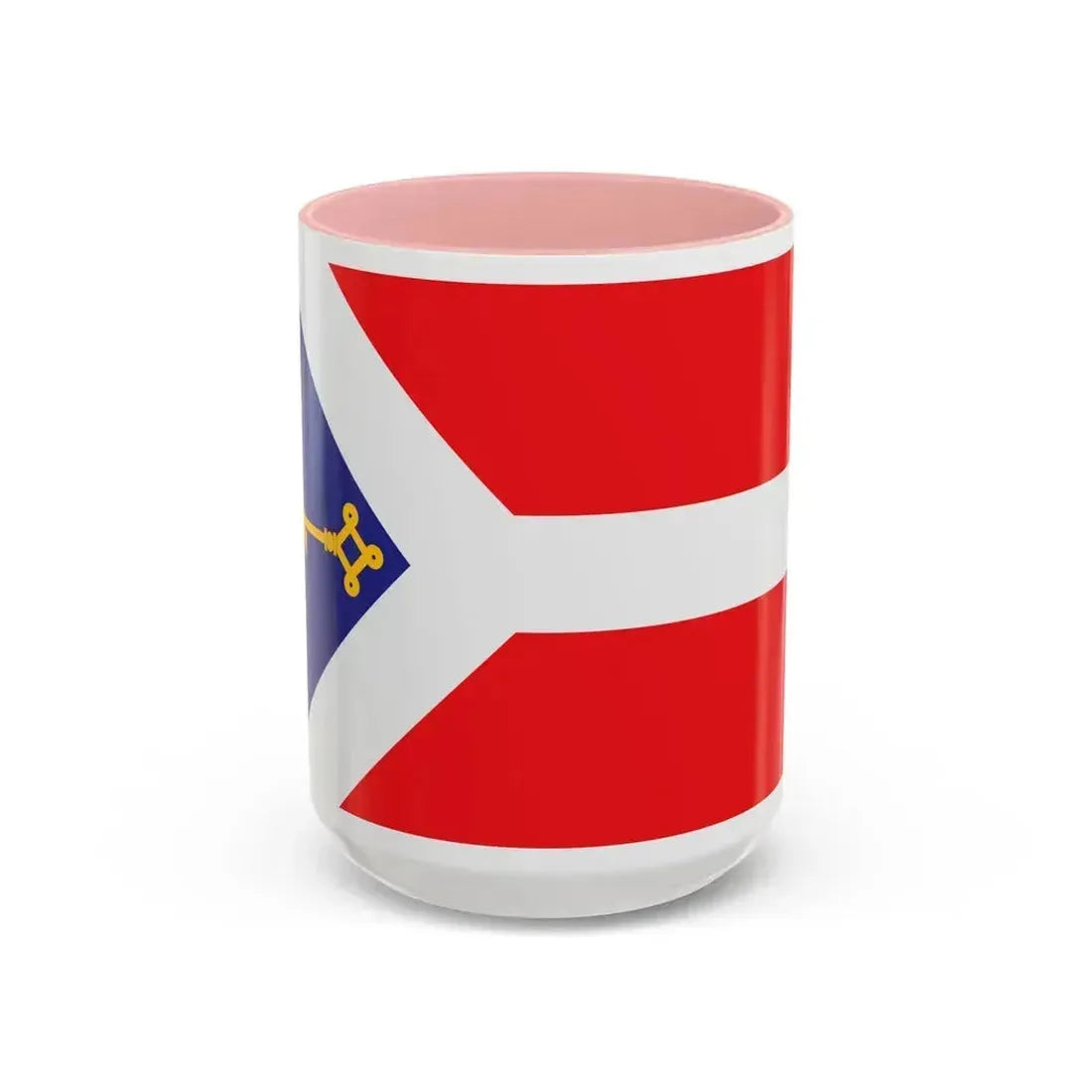 Flag of Gori Georgia - Accent Coffee Mug 15oz Pink - Go Mug Yourself