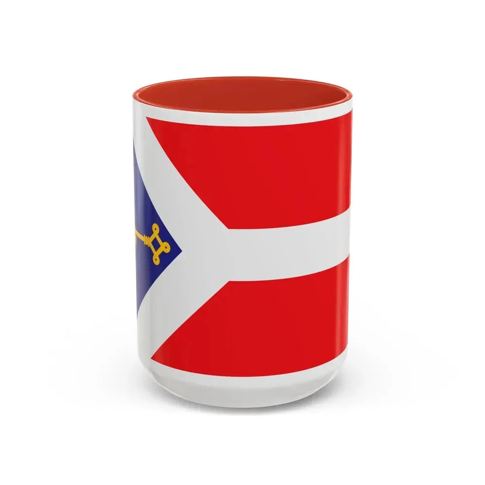 Flag of Gori Georgia - Accent Coffee Mug 15oz Red - Go Mug Yourself