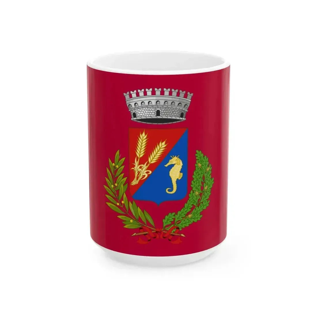 Flag of Goro (Italy) White Coffee Mug 15oz - Go Mug Yourself