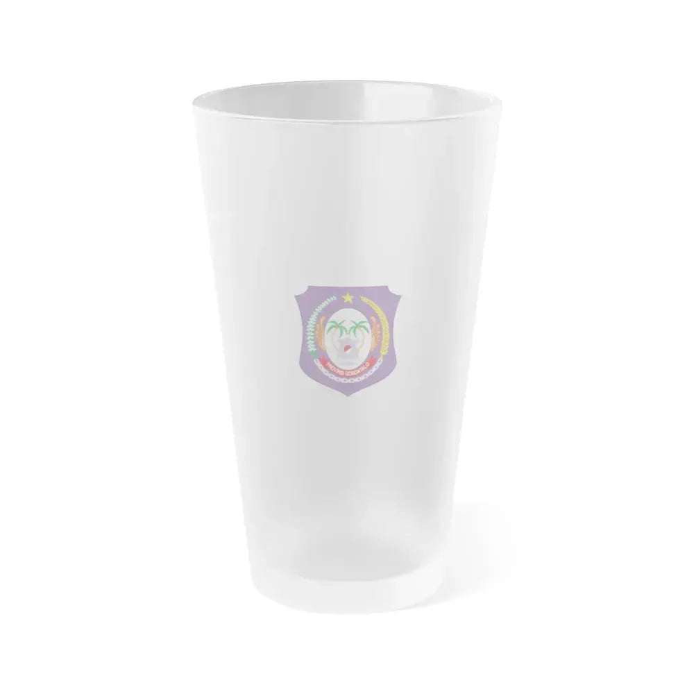 Flag of Gorontalo Indonesia - Frosted Pint Glass 16oz 16oz Frosted - Go Mug Yourself