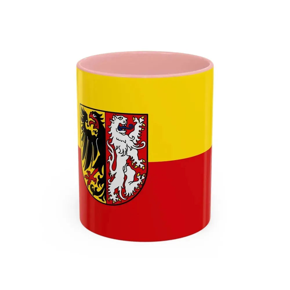 Flag of Goslar Germany - Accent Coffee Mug 11oz Pink - Go Mug Yourself