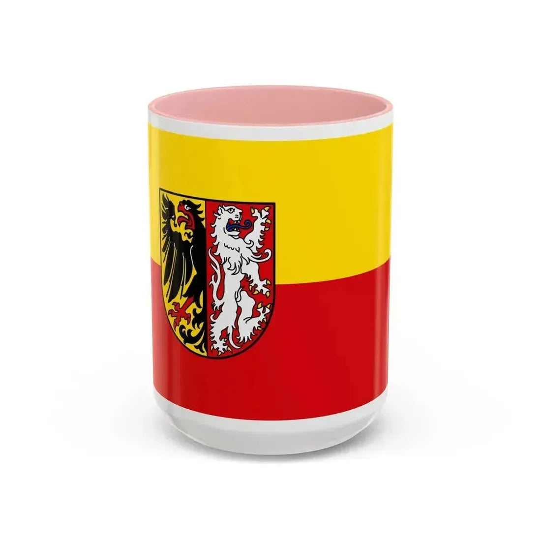 Flag of Goslar Germany - Accent Coffee Mug 15oz Pink - Go Mug Yourself