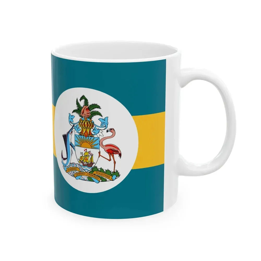 Flag of government ministers of the Bahamas (Bahamas) White Coffee Mug - Go Mug Yourself