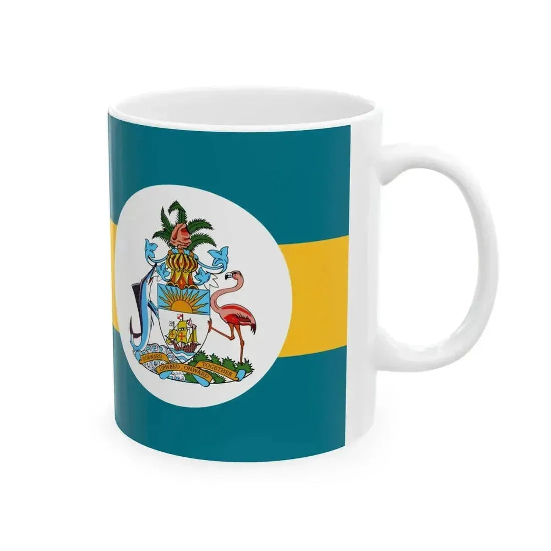 Flag of government ministers of the Bahamas (Bahamas) White Coffee Mug - Go Mug Yourself