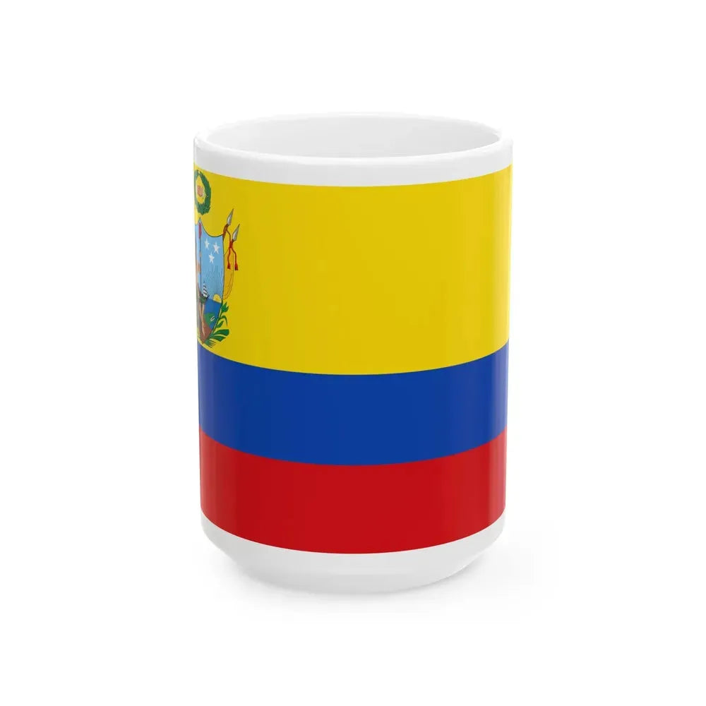 Flag of Gran Colombia 1819-1820 (Colombia) White Coffee Mug 15oz - Go Mug Yourself