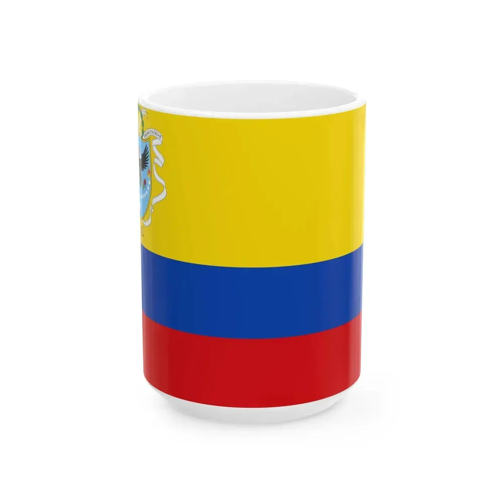 Flag of Gran Colombia 1820-1821 (Colombia) White Coffee Mug 15oz - Go Mug Yourself