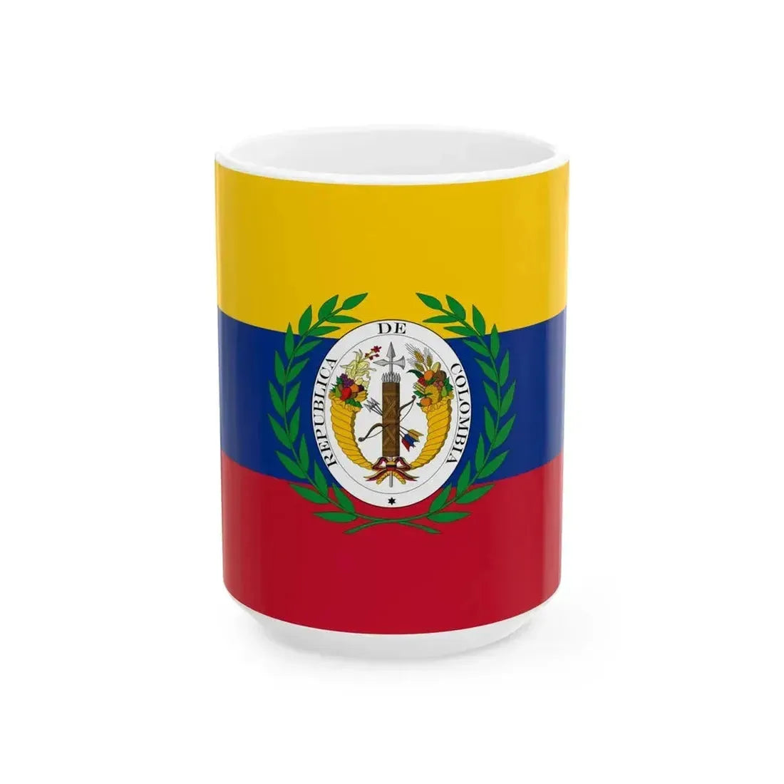 Flag of Gran Colombia (Colombia) White Coffee Mug 15oz - Go Mug Yourself