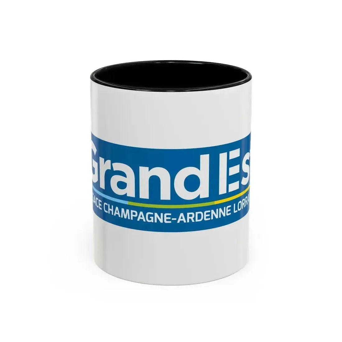 Flag of Grand Est France - Accent Coffee Mug 11oz Black - Go Mug Yourself
