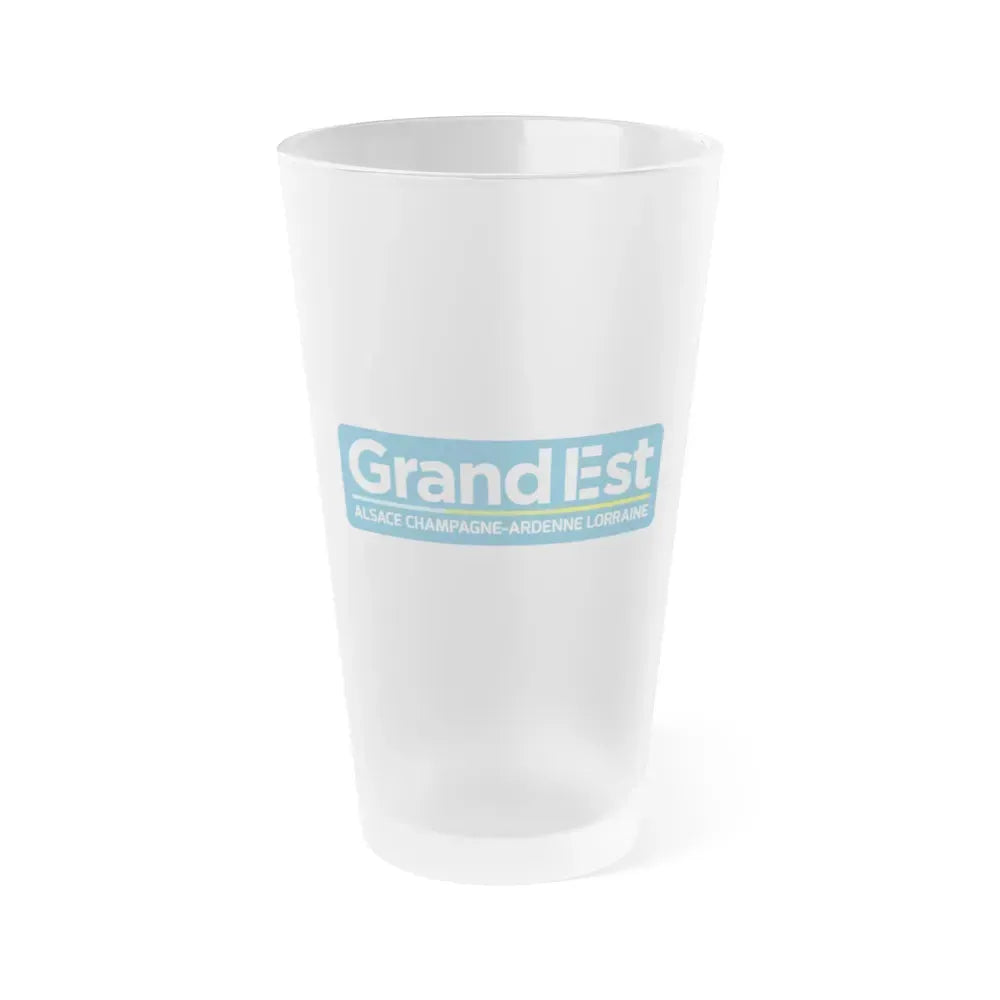 Flag of Grand Est France - Frosted Pint Glass 16oz 16oz Frosted - Go Mug Yourself
