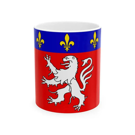 Flag of Grand Lyon France 2 - White Coffee Mug 11oz - Go Mug Yourself