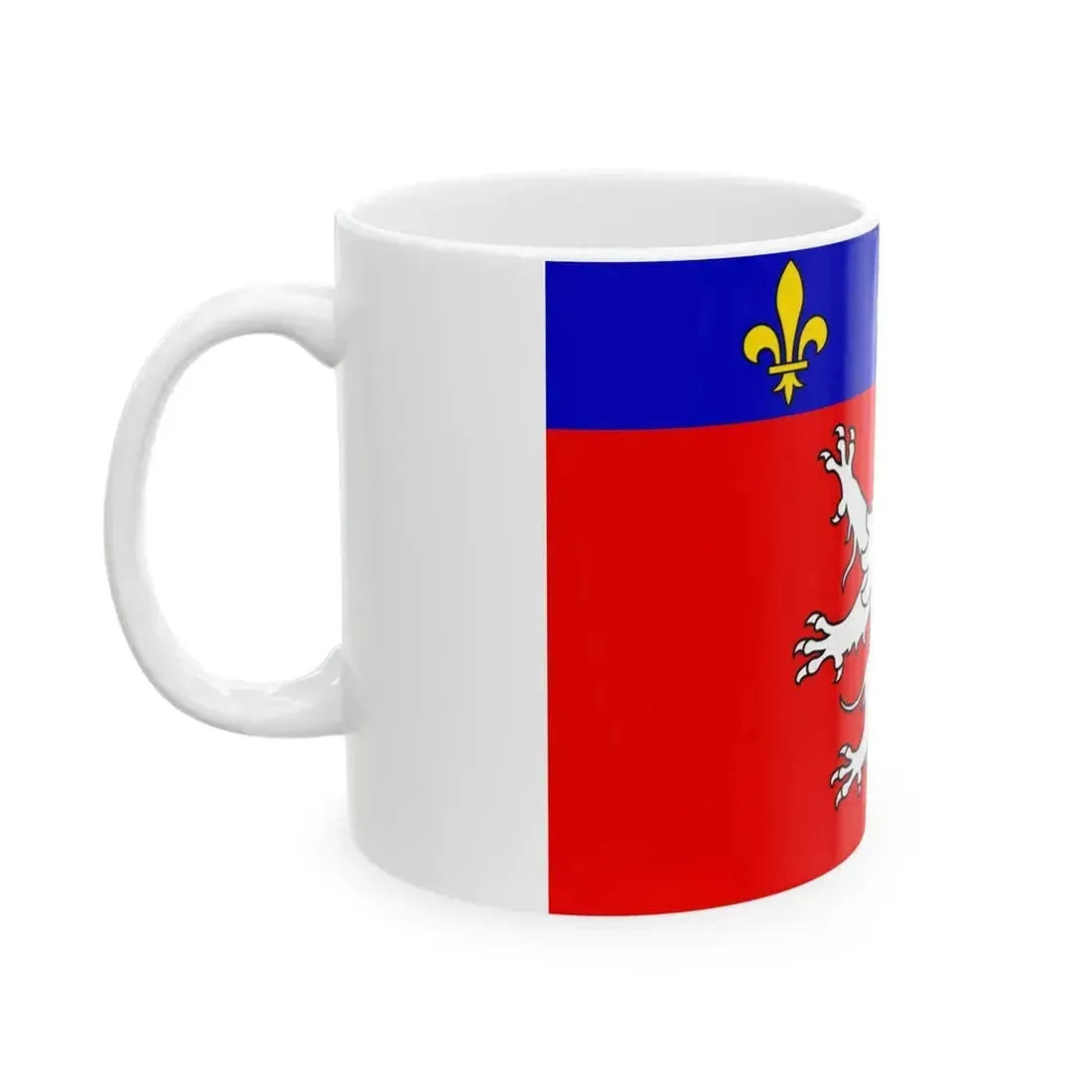 Flag of Grand Lyon France 2 - White Coffee Mug - Go Mug Yourself