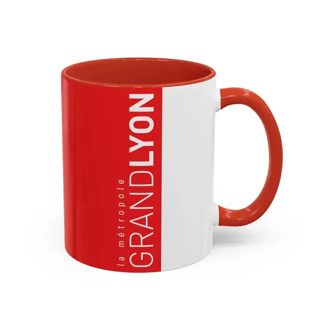 Flag of Grand Lyon France - Accent Coffee Mug - Go Mug Yourself