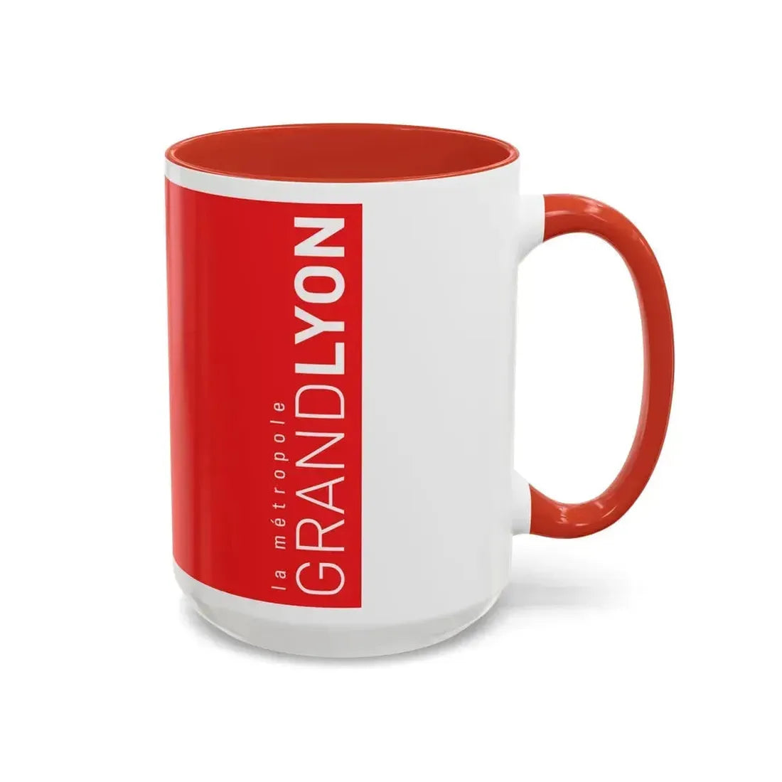 Flag of Grand Lyon France - Accent Coffee Mug - Go Mug Yourself