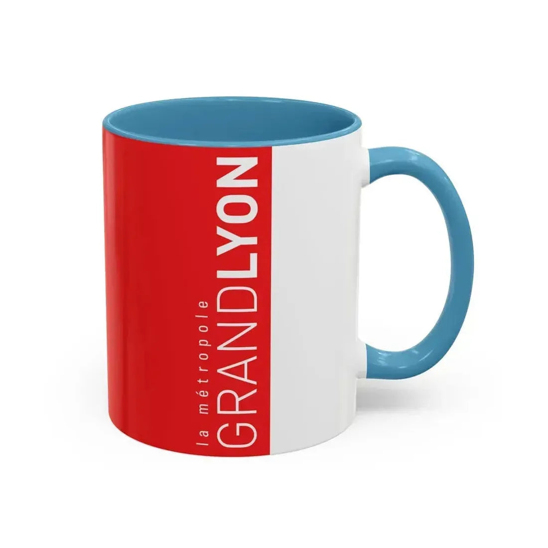 Flag of Grand Lyon France - Accent Coffee Mug - Go Mug Yourself