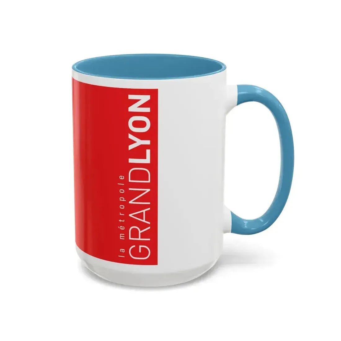 Flag of Grand Lyon France - Accent Coffee Mug - Go Mug Yourself
